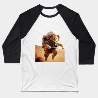 Astronaut cat In Mars Baseball T-Shirt